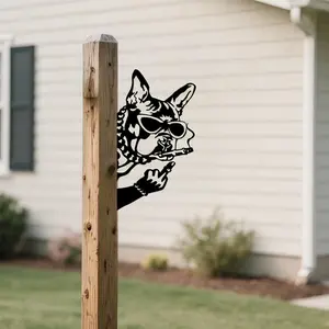 Flipping Off Metal Sign - Funny Animal Wall Art Ornament Bigfoot Signs or Post Mountable Decor for Garden Farm Outdoor Spaces Decoration Gift Durable Iron Tree Post Mountable Ornament