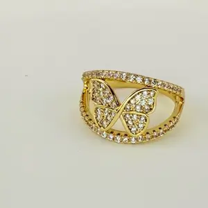 COD1024  Butterfly Ring with Zircon - Elegant Jewelry for Women, Versatile Wear, Ideal for Special Events & Everyday Use, Delicate & Beautiful Design