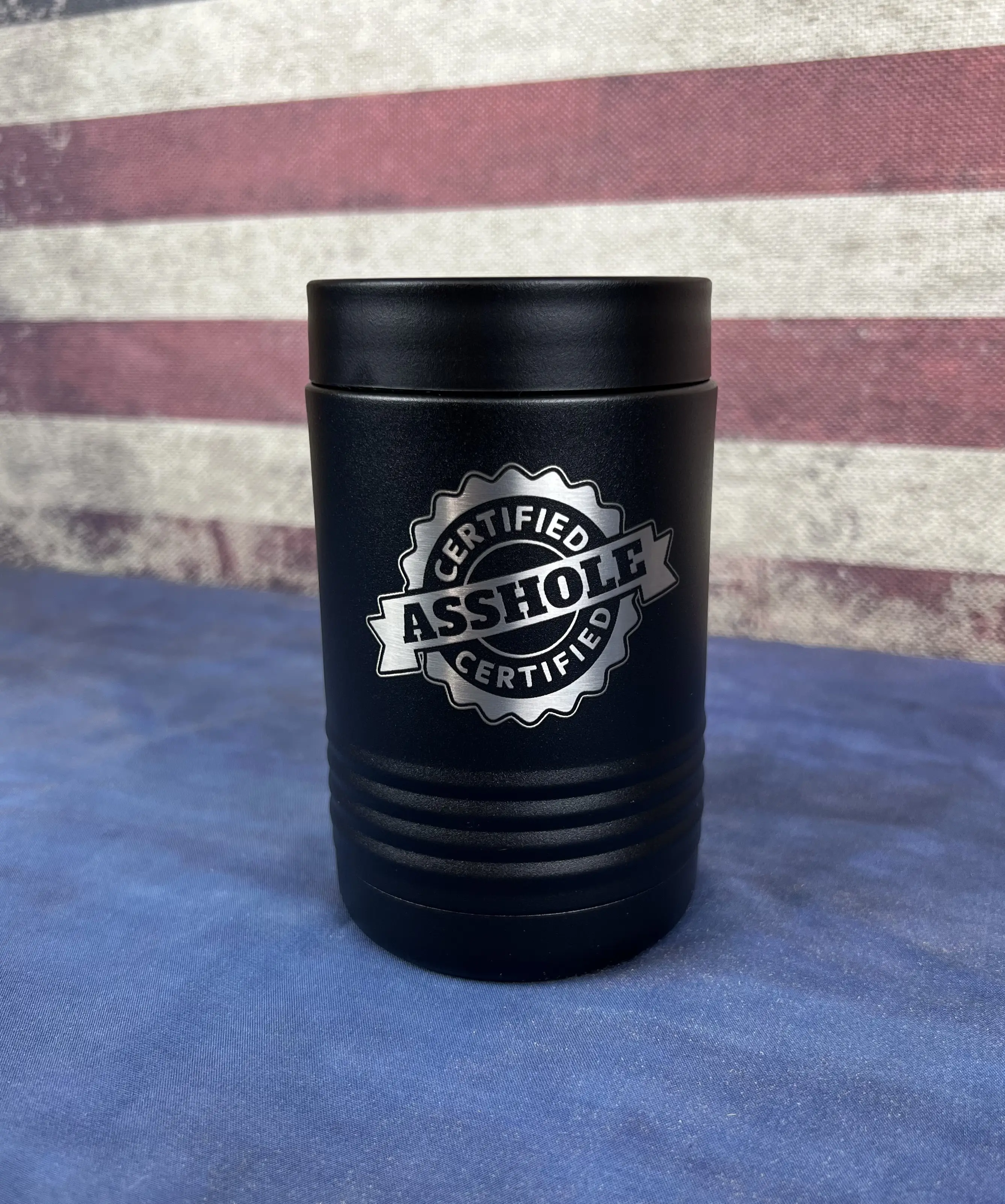 Certified A Hole Can Koozie - Insulated Beverage Holder for 12 or 16 oz Cans and Bottles