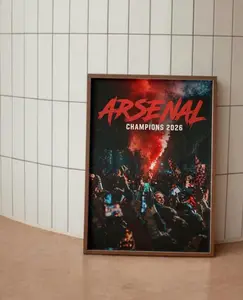 Arsenal Champions 2026 Print Wall Art Poster - Arsenal Premier League Champions 2026 ( Unframed - Print Only )