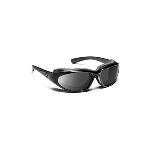 7eye  Bora Sharp View Gray Sunglasses- Glossy Black - Medium & Extra Large