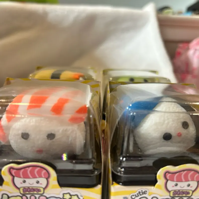 Sushi Puff Stress Squeeze Ball, Fidget Toy for Stress Relief and Focus Enhancement