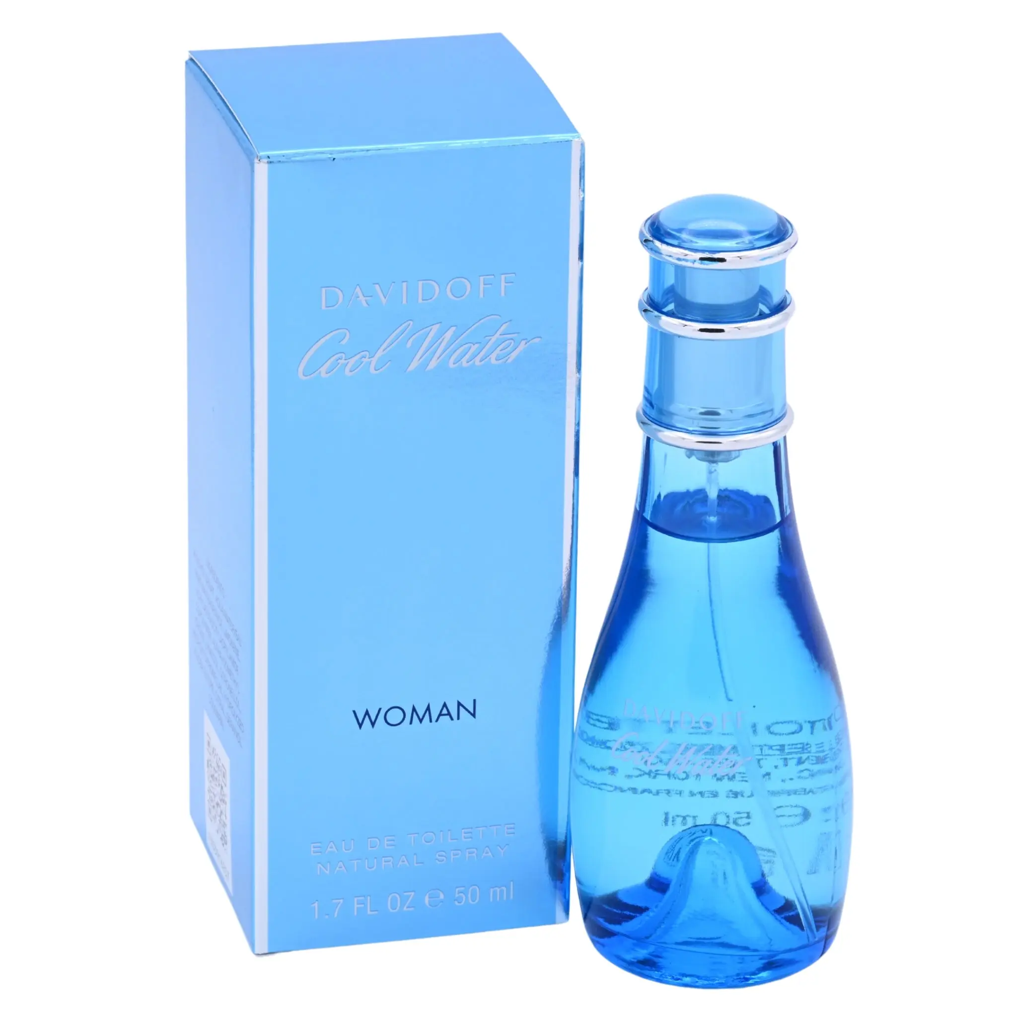 Davidoff Cool Water Women's Aquatic Fragrance EDT - Jasmine, Blackcurrant, Citrus Notes, 1.7 oz, New in Box, Gift Ideas for Women, 1-1.9 fl oz