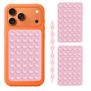 Silicone Suction Cup Phone Case Mount Double Sided, Phone Accessories Hands-Free Strong Grip Holder for Selfies and Videos, Silicon Phone Stand for iPhone and Android