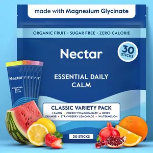 Nectar Essential Daily Calm - A clean, daily magnesium & adaptogen mix optimized to help you relax. No Sugar. No Calories. Refreshingly Simple.