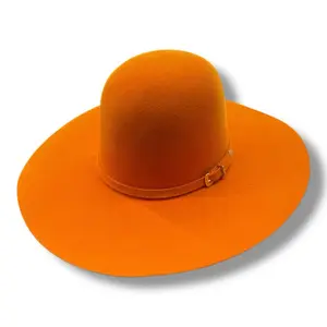 RB ORANGE WOOL HAT 6” CROWN 41/4 BRIM