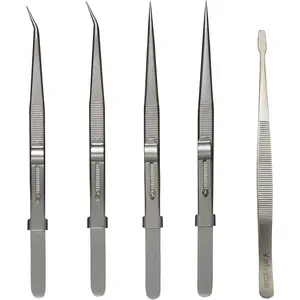 Tweezers, Pcs Precision Tweezers Set  Anti  Static Stainless Steel Tweezers for Electronics, Jewelry Making, Medical and Laboratory Work, Craft, Model Building, Soldering, Watch, Car Repair, Etc
