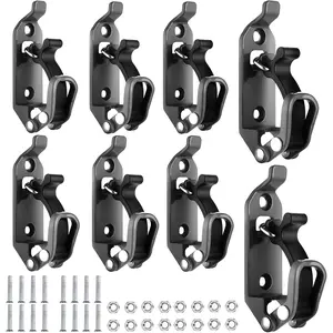 8Pcs Shovel Mount for Roof Rack, Metal Rubber Clamp Mounting Brackets, Durable Axe Holder Organizer Clamp Mount Kit for Roof Rack, Boats, Military Equipment and Tools (Black)