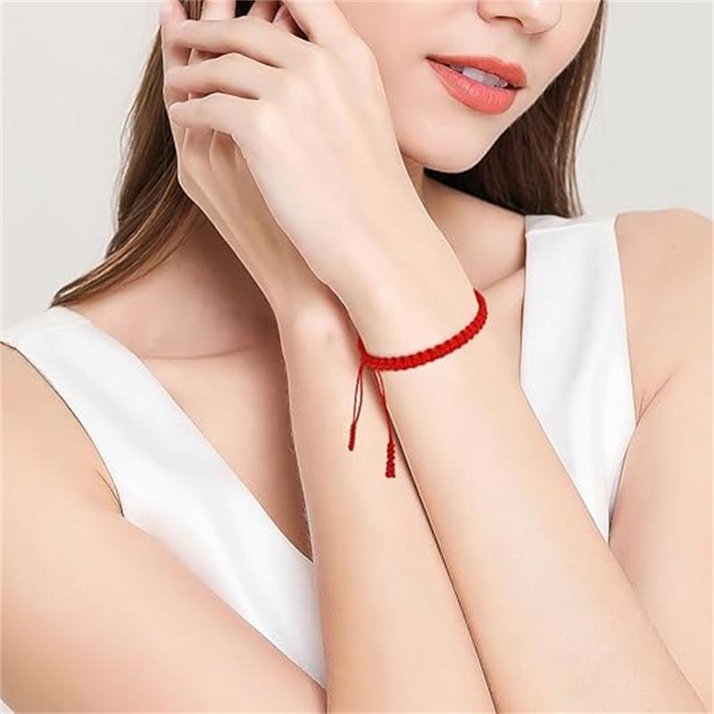 Handmade Bracelet Protection Gifts : Braided Red String Adjustable Amulet