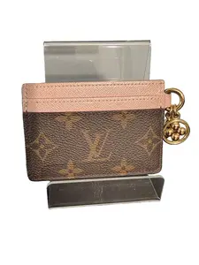 Pre-owned Louis Vuitton canvas Small Leather Goods Monogram Charms Card Case Accessory