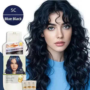 Blue-Black Hair Dye Shampoo, Large Size, Gentle on Hair, Covers Gray Hair, Floral Scented Hair Dye, 16.9 oz Haircare Sunshine Orange 500Ml+3Hair Mask