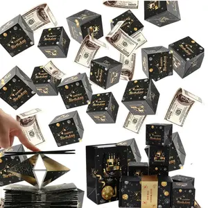 Creative Pop-Up Birthday Gift Box Set of 12 High Elastic DIY Exploding Foldable Bouncing Surprise Boxes for Women Men Friends Partners Perfect Party Gift for Mysterious Atmosphere
