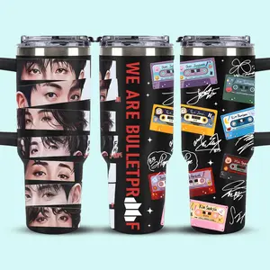 Arirang World Tour 2026 Tumbler 40oz, Bangtan K-Pop Concert Travel Cup, Double-Wall Stainless Steel Tumbler, Army Fan Drinkware, Gift for Fans