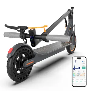 Adult Foldable Electric Commuter Scooter with APP, 350W/500W Motor, 8.5"/10" Puncture-Proof Solid Tires, 19/21MPH Top Speed, 16-28 mi Range, Dual Braking System, Suspension, Portable Max Pro (Black),summervibes
