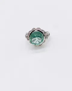 MINT GREEN CZ RING