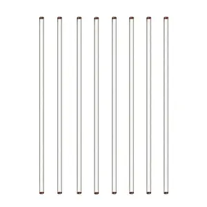 12" Length Both Ends Round Glass Stirring Rod Stir Sticks 8pcs Per Pack