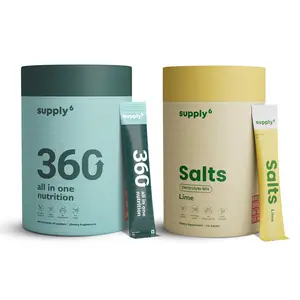 Supply6 30-Day Wellness Pack | Daily Greens (30 Sachets) + Electrolyte Salts | Gut Health + 3X Hydration + Natural Energy Bundle