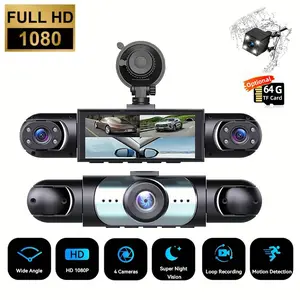 4-Channel 1080P Dash Cam Front Rear Left Right Views 360 Degree Coverage Night Vision Loop Recording Wide Angle Parking Monitor G Sensor 64GB Card 3 Inch IPS Screen Easy Install Car Safety Accident Evidence Vehicle Recorder#DashCam#FYP#CarTok#TechTok tikt