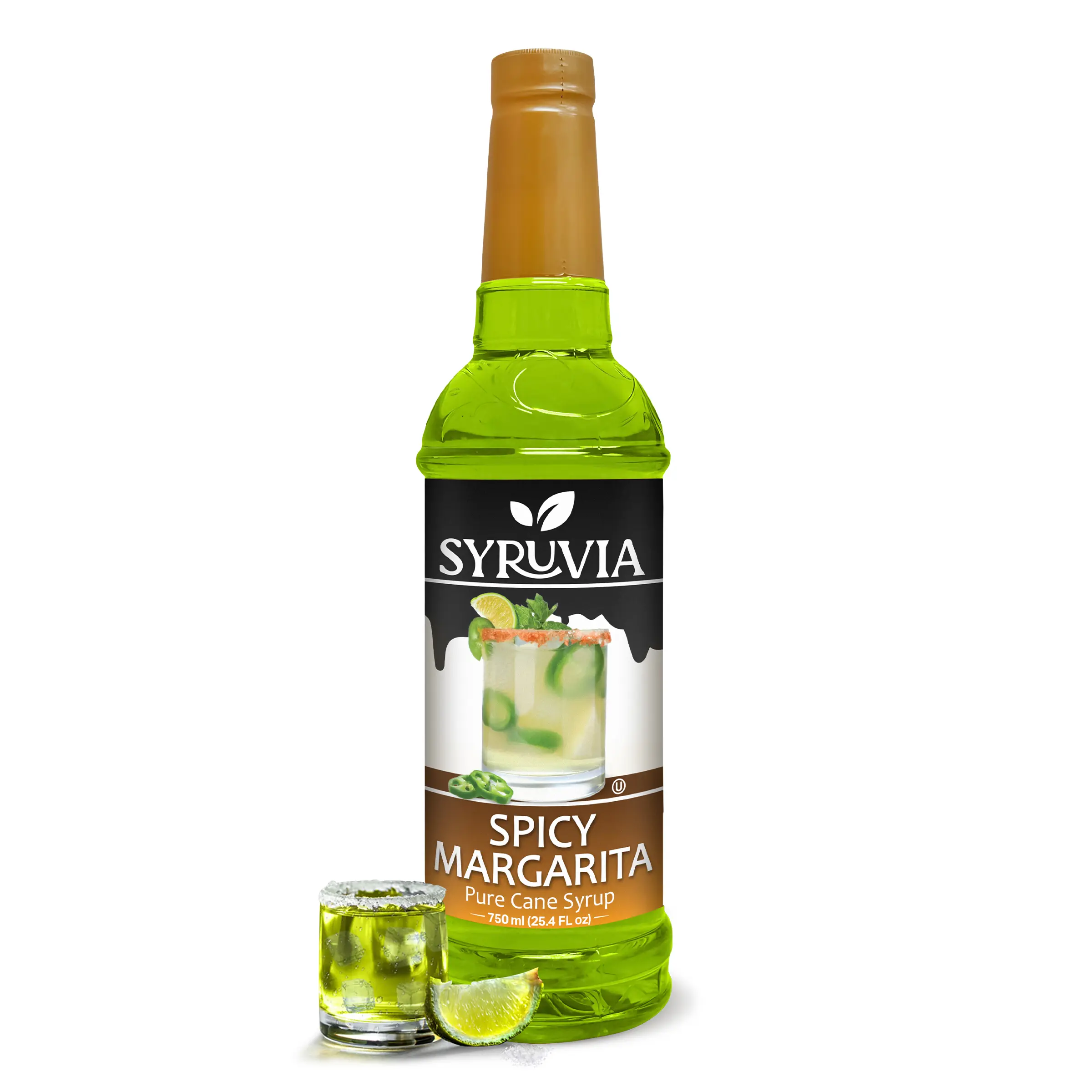 Syruvia Spicy Margarita Syrup For Drinks 25.4 Ounces Spicy Margarita Flavoring Syrup For Cocktails And Mocktails