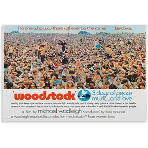 Paintings for Wall Decorations Woodstock (1970) Posters Vintage Posters Poster Decorative Painting Canvas Wall Art Living Room Posters Bedroom Painting