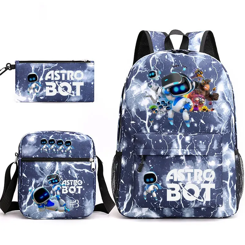 Astro Bot  5 Anime Backpack for Women Men Teens, Day Packs Knapsacks Casual Backpacks Gift for Gym Travel Camping Outdoor Work Business