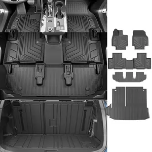 Cargo Mat Compatible with 2020-2025 Toyota Highlander Floor Mats Replacement for 2020-2025 Toyota Highlander Accessories (Fit 2020-2024 Highlander,Floor Mats+Rear Cargo Mat with Backrest Mat)