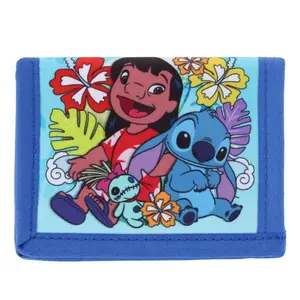 CTM Kid's Disney Lilo& Stitch Friends Forever Hook & Loop Closure Bi Fold Wallet