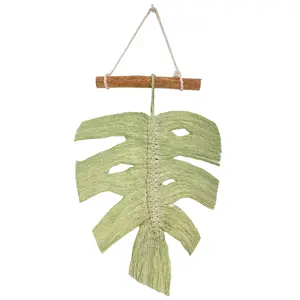 Weave With It Monstera Leaf Macrame Wall Decor