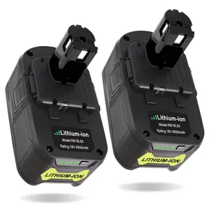 2 Packs 6.0Ah 18V Batteries Compatible for Ryobi 18V Battery, Replacement for Ryobi One Plus 18V Battery， Cordless Tool Battery