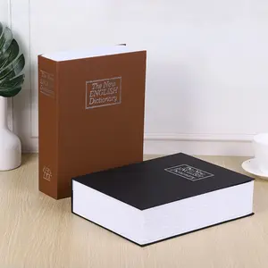1pc Mini Safe Box Simulation Book Security Money Jewelry Box with Lock Keys for Home Office storing money, , jewelry Hidden Secret Security Book Money Box with Combination Lock Safe Box
