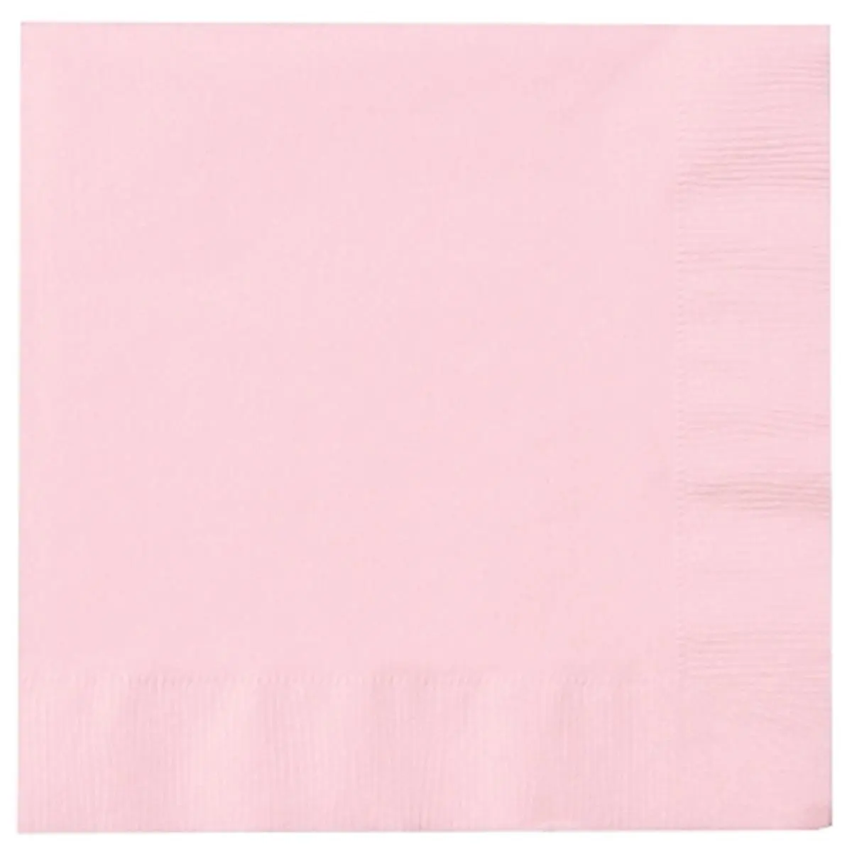 212 MAIN Disposable Square Paper Party Tableware Set - Classic Pink & Light Pink Lunch Napkins, Plates, 50 Pieces for Wedding, Birthday Home Festive Supplies