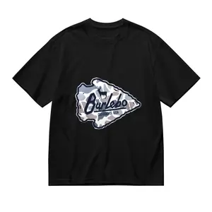 Burlebo Camo Arrowhead Graphic Tee - Outdoor Hunting Oversized Shirt for Men Women, Camouflage Casual Streetwear Top