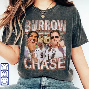 Vintage 90s Graphic Style Burrow X Chase T-Shirt, Burrow X Chase Shirt