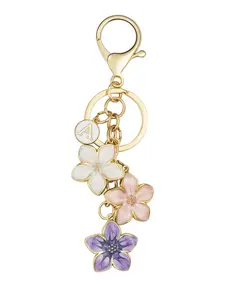 Cute Fashion Keychain Initial Letter Keys Charm Gifts for Women with Key Ring Purse Charms for Handbags Keychain Accessories