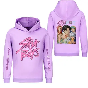 Tiger Anime Graphic Hoodie, Kpop Style Pullover, Demon Hunter Theme Sweatshirt, Unisex Streetwear Outfit, Birthday Gift For Fans