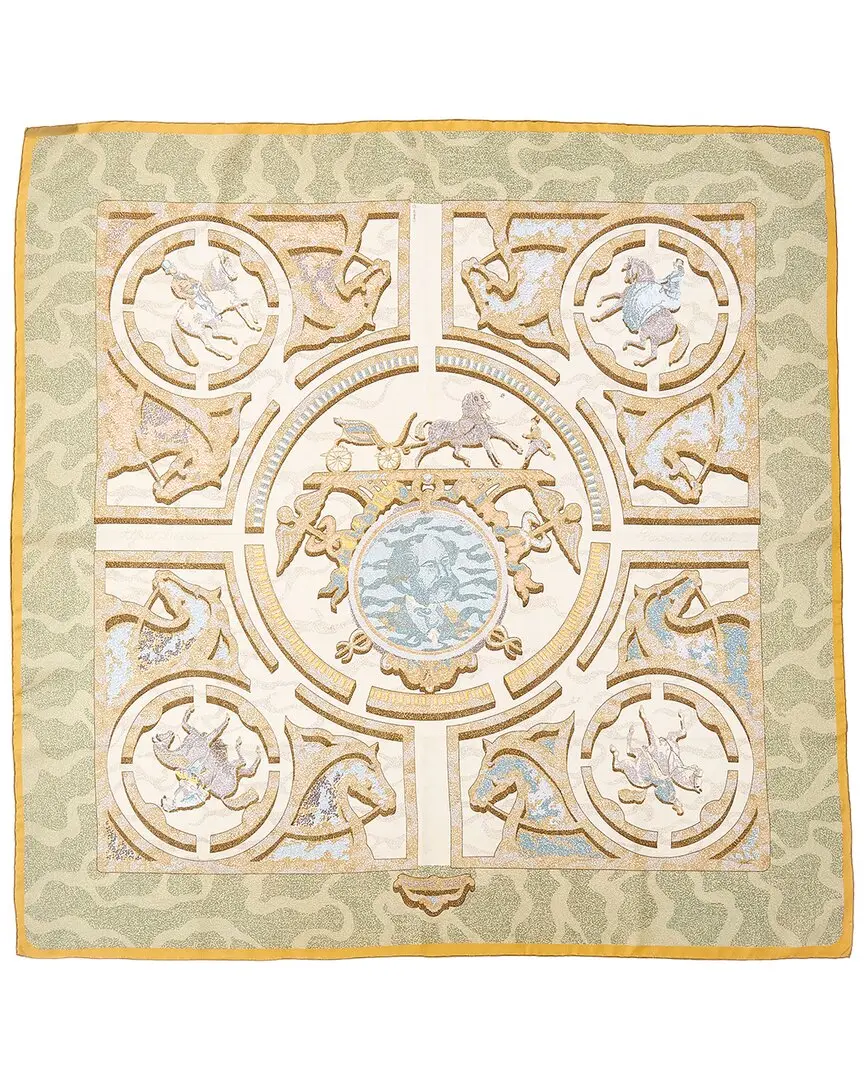 Hermès Alfred de Dreux, Peintre du Cheval Zoé Pauwels Silk Scarf (Authentic Pre-Loved)