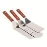 Stainless Steel Burger Spatula, 3 Counts/set Burger Flipper, Solid Cooking Spatula, Perforated Cooking Spatula & Baking Tray Spatula, Barbecue Utensils, Grilling Barbecue Accessories, Barbecue Accessories, Kitchen Home, Kitchenware