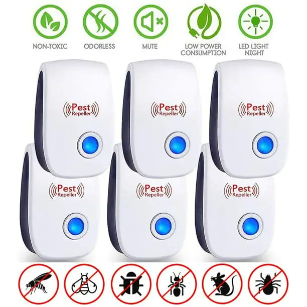 6pc Ultrasonic Pest Repeller Effective and Pet-Friendly pest control Electronic Pest Repellent Plug-In Set control Pack