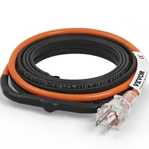 fathersdaygift VEVOR Self-Regulating Pipe Heating Cable, 18-feet 5W/ft Heat Tape for Pipes Freeze Protection, Protects PVC Hose, Metal and Plastic Pipe from Freezing, 120V