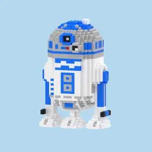1528 Piece Cute Robot Building Blocks Model, 3D Puzzle Toy, Stress Relief Decor, Christmas Birthday Gift, Educational Fun, Building Block Sets