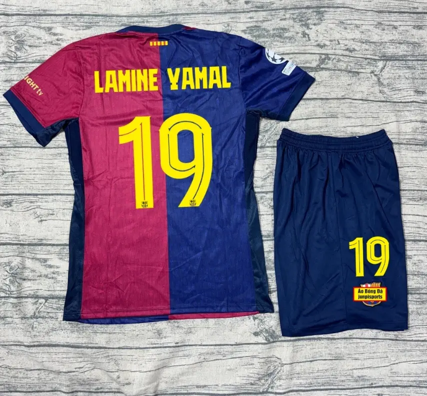 2024/25 No. 19 Soccer Jersey, Blue Red Striped Football Shirt for Men & Women, Breathable Short Sleeve Sports Top, Quick Dry Athletic Sportswear, Casual Soccer Apparel