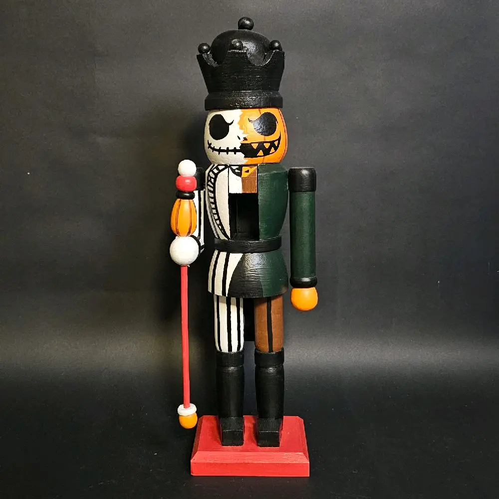 Half Alive Pumpkin King nutcracker | 12 inches tall | hand painted nutcracker