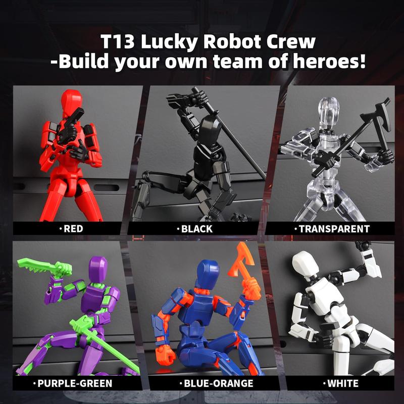 2 Set Assembly Completed T13 Action Figure,Dummy Nova Titan Lucky 13 Action Figure 3D Printed Multi-Jointed Movable Toy
