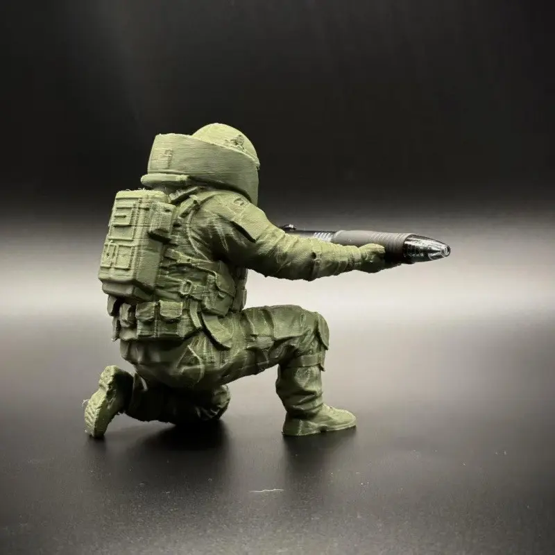 Engineer-themed 3D-printed military-style pen holder Pen Organizer for Desk. Holds ballpoint pens, fountain pens, pencils. Creative desk decor for military enthusiasts. Practical gift for any setting. Desk Accessory Office Desk Accessories