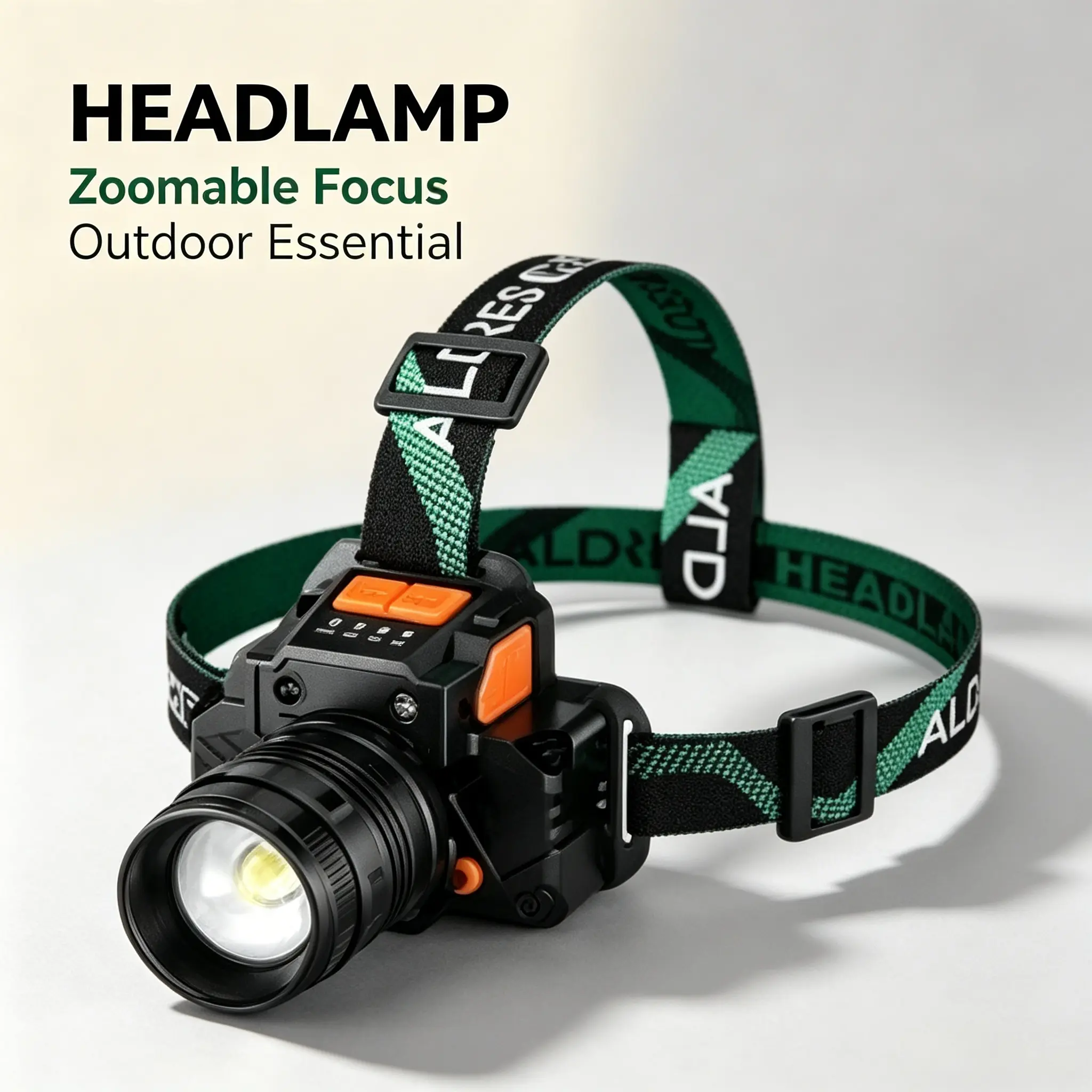 LED Headlamp with Comfortable Elastic Headband, Multi-Mode Zoomable Head Flashlight for Cycling, Mining, Night Running and Household Power Outage Camping Work Light garden patio living room cordless hood light indoor space super bright home outdoor camp