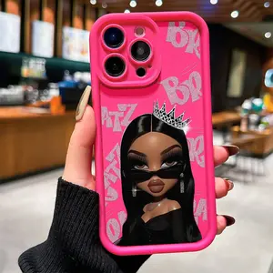 Doll Theme Anti-Drop Tpu Phone Case for iPhone 6/7/8/x/XS/XR/XS Max/11/12/13/14/15/16 Pro Max, Perfect Gift for Women & Girls