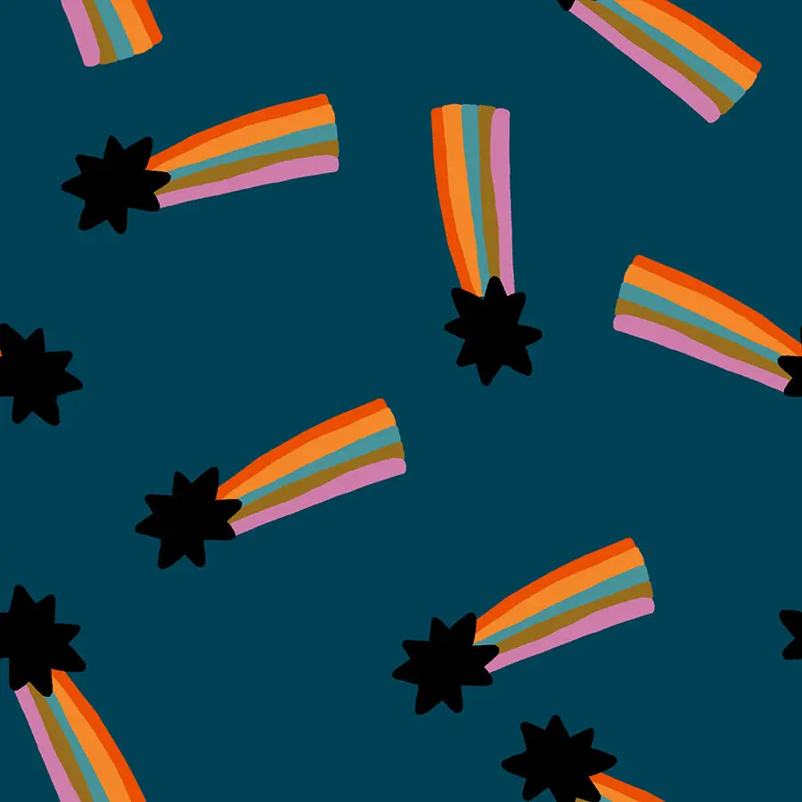 Fabric Ruby Star Society Galaxy Shooting Star Mystic Fable by the Quarter Yard RS4148-15