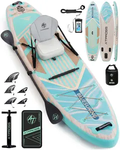 12'x36 Inflatable Paddle Board, 500lbs Extra Wide Stand Up Paddleboard for Adults with Premium SUP Accessories Kit & Backpack, Blow Up Kayak Non-Slip Stable Deck Boat for Yoga Fishing Surf