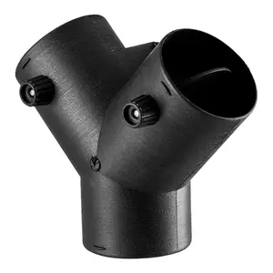 fathersdaygift  VEVOR Diesel Heater Connector, 3 inch Diesel Heater Duct Connector Accessories, 3-Way Y Branch Diesels Heaters Air Vent Duct with 2 90 Rotatable Valves, Black Joint Connectors for 2KW 5KW 8KW Heaters