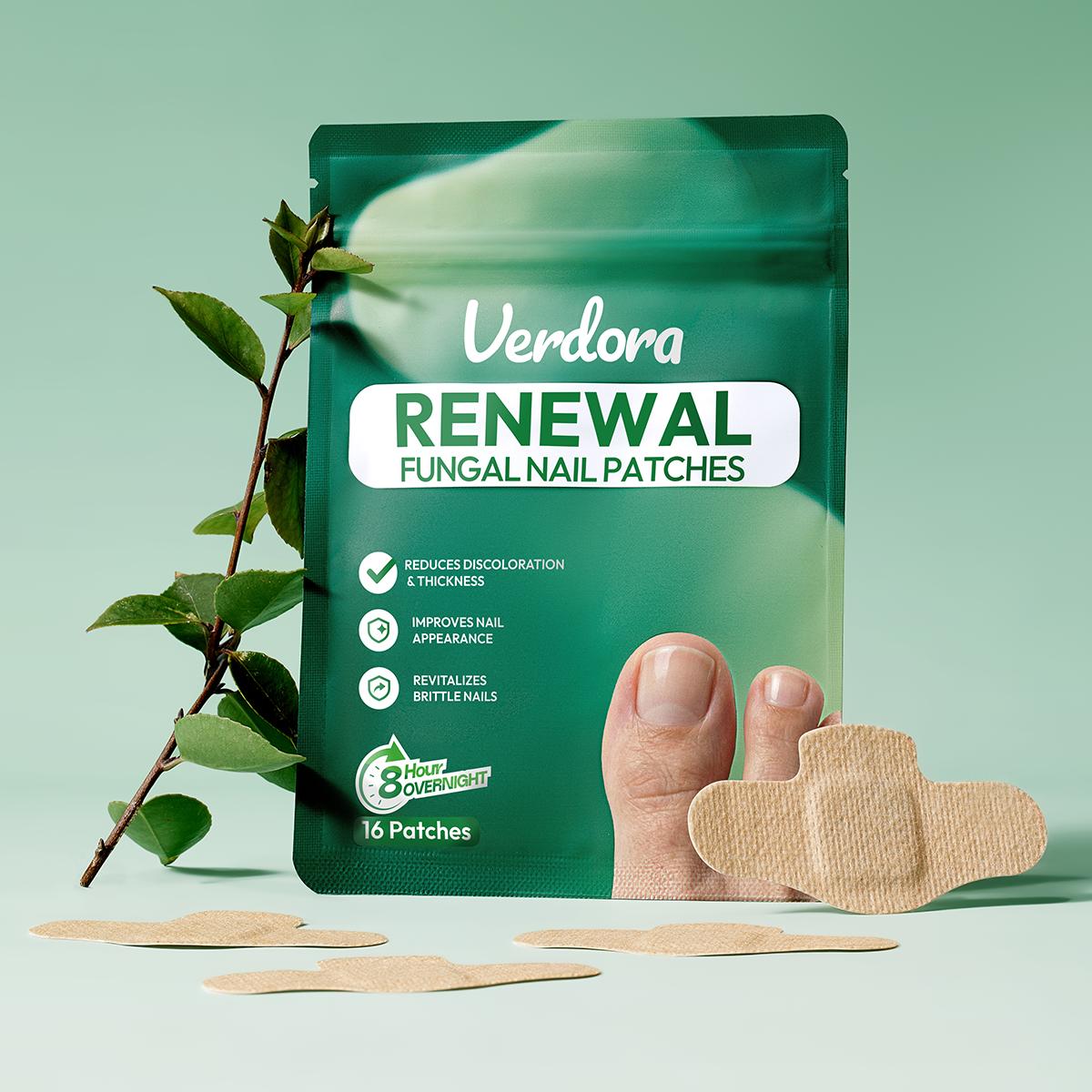 32PCS Fungal Nail Patches – Overnight Nail Repair Patches for Damaged & Discolored Nails, Hydrogel Nail Care Treatment